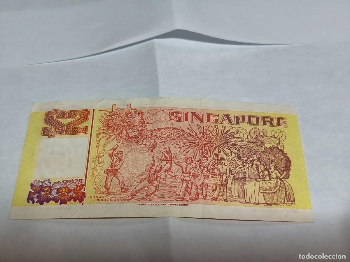 Billetes extranjeros: Singapore 2dollares VF. - Foto 2