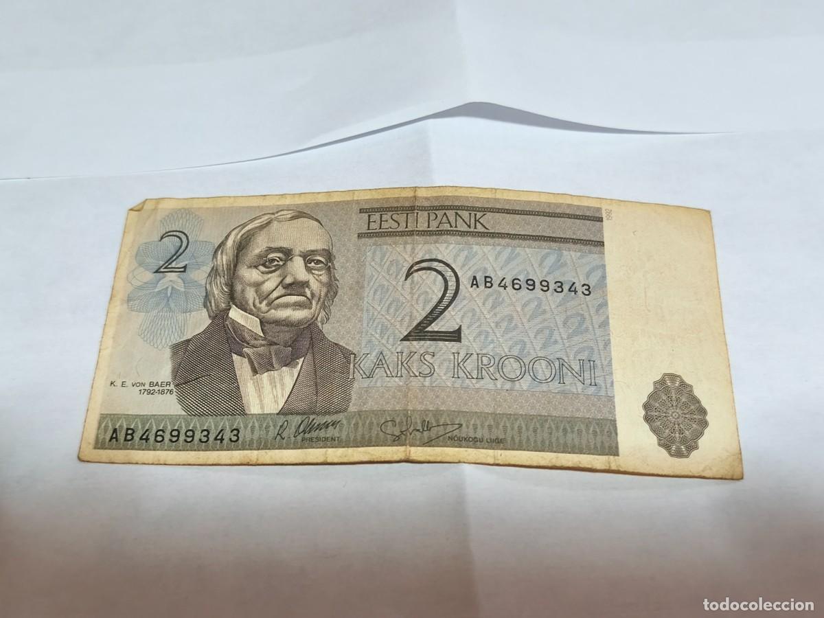 Billetes extranjeros: Estonia 2coronas 1992 F.