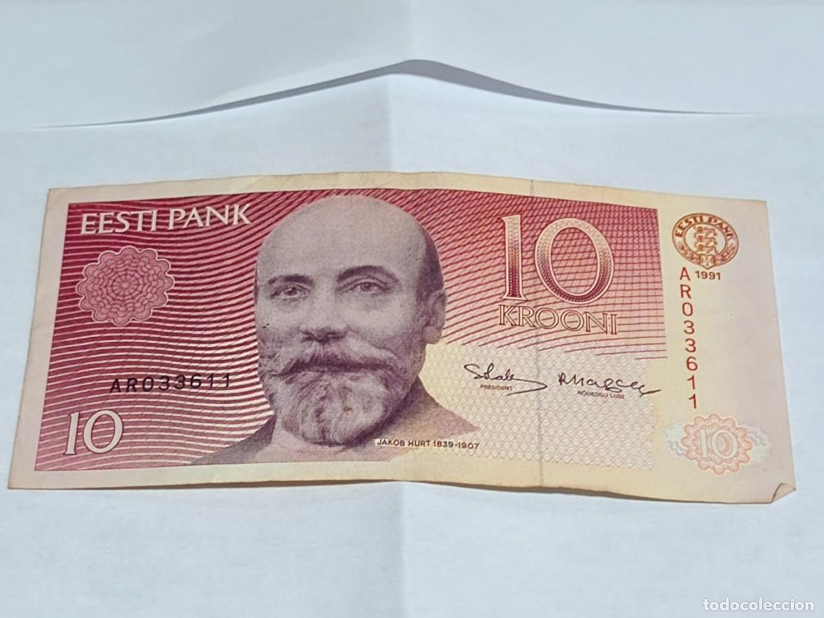 Billetes extranjeros: Estonia 10coronas 1991 VF. - Foto 1