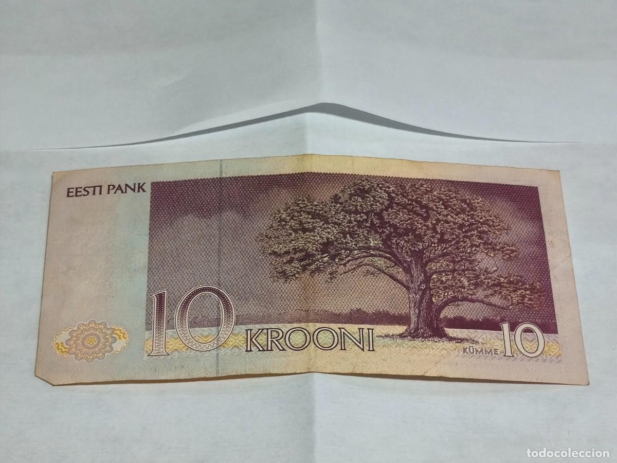 Billetes extranjeros: Estonia 10coronas 1991 VF. - Foto 2