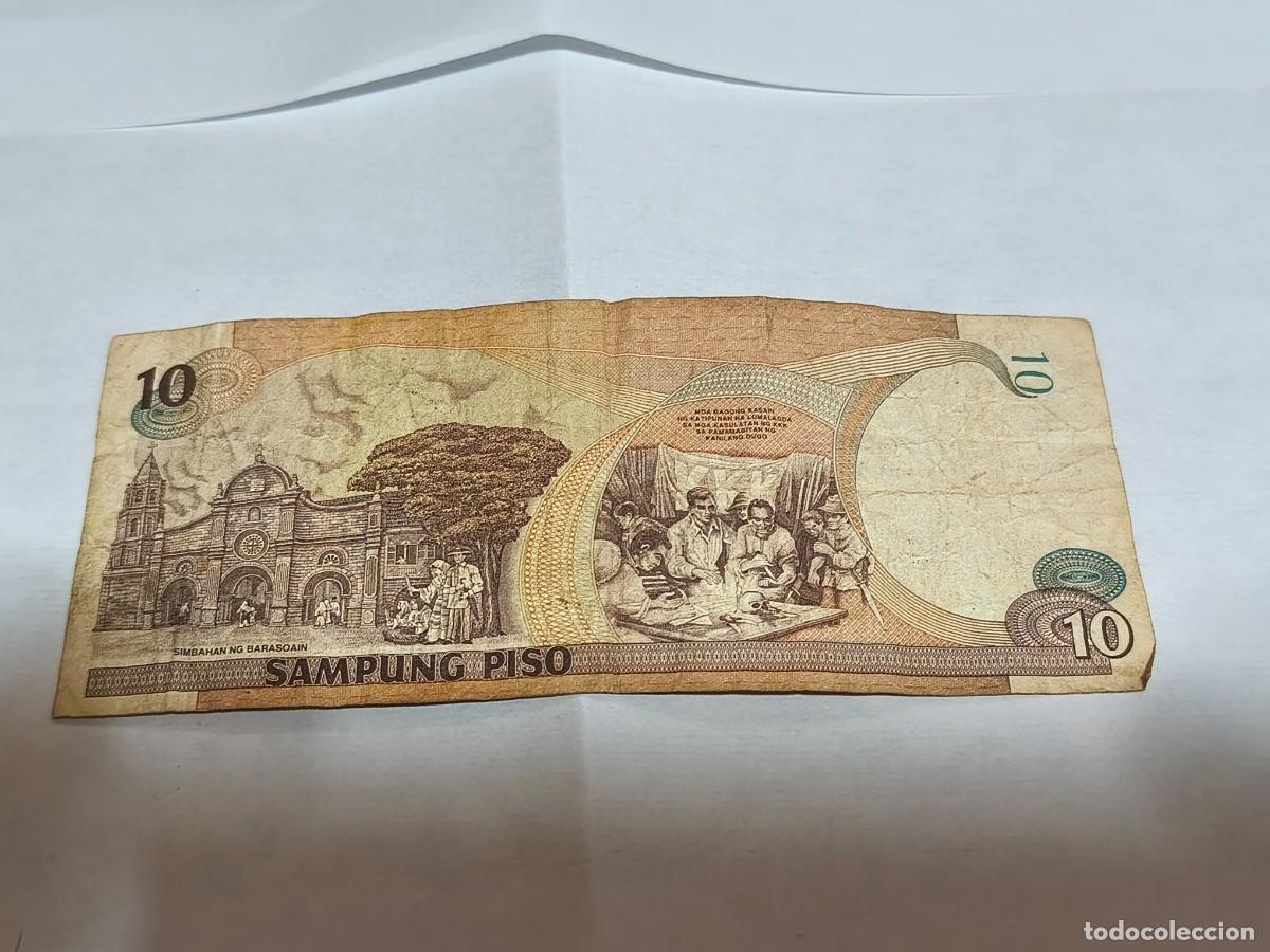 Billetes extranjeros: Philippines 10piso 2001 F. - Foto 2