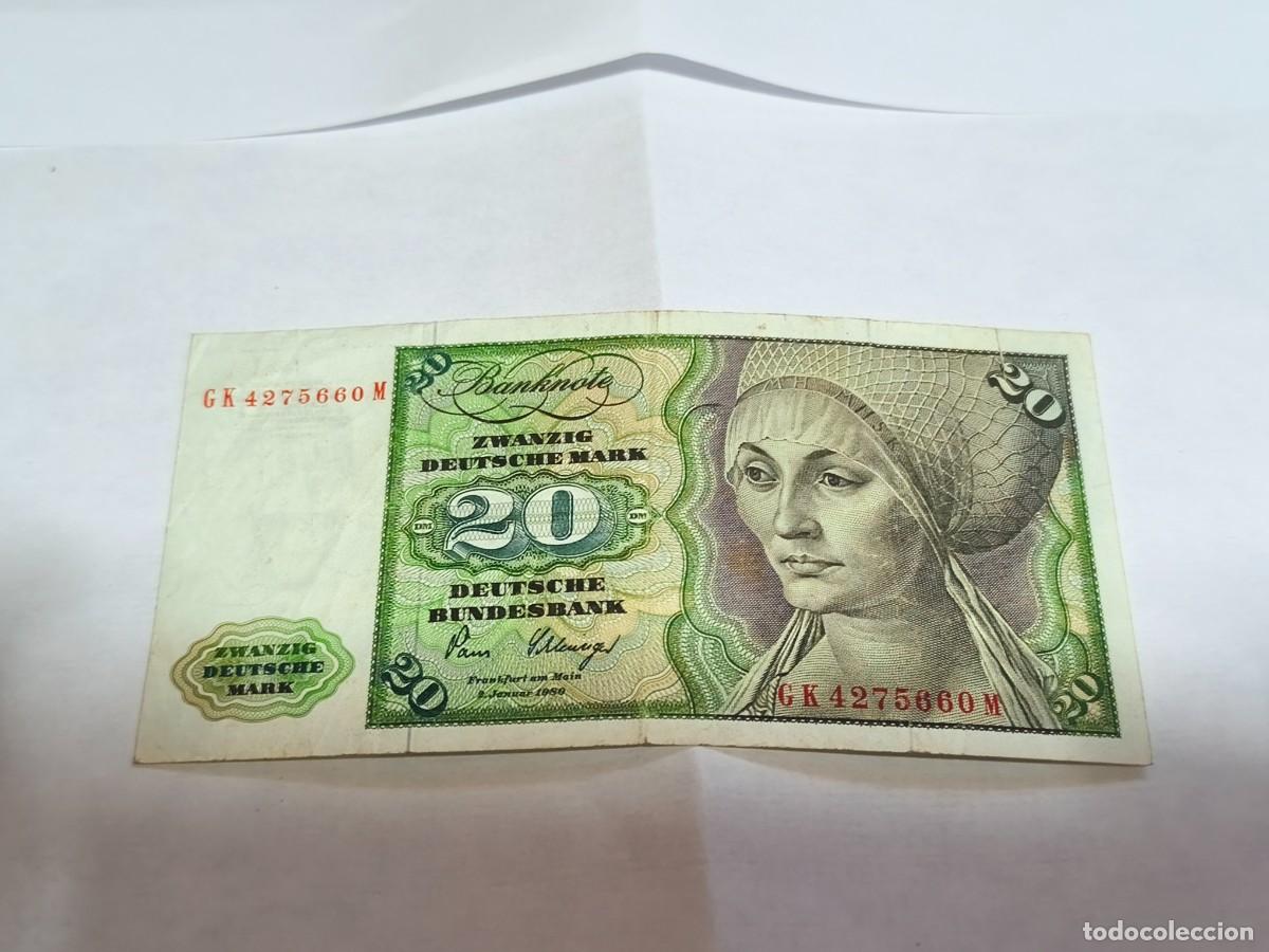 Billetes extranjeros: Alemania 20marcos 1980 F.