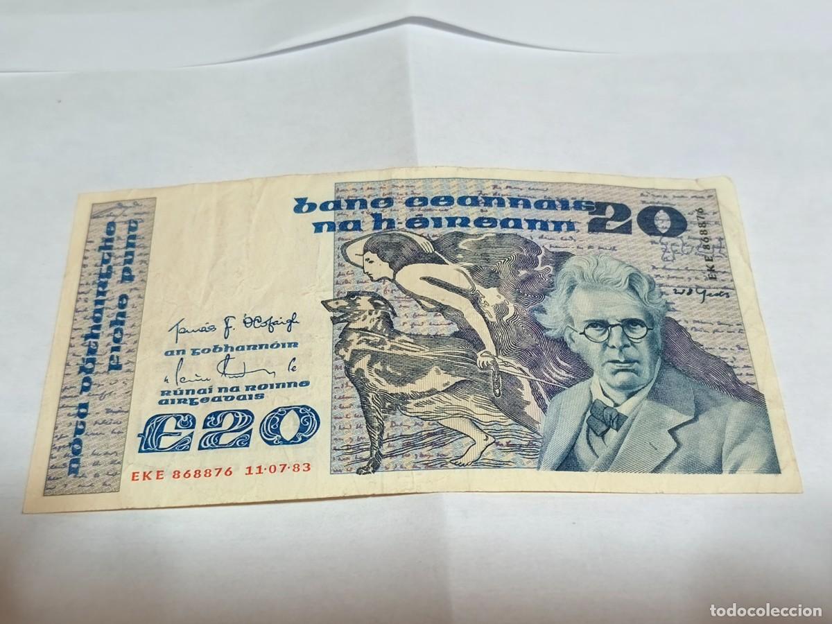 Billetes extranjeros: Irlanda 20libras 1983 VF.