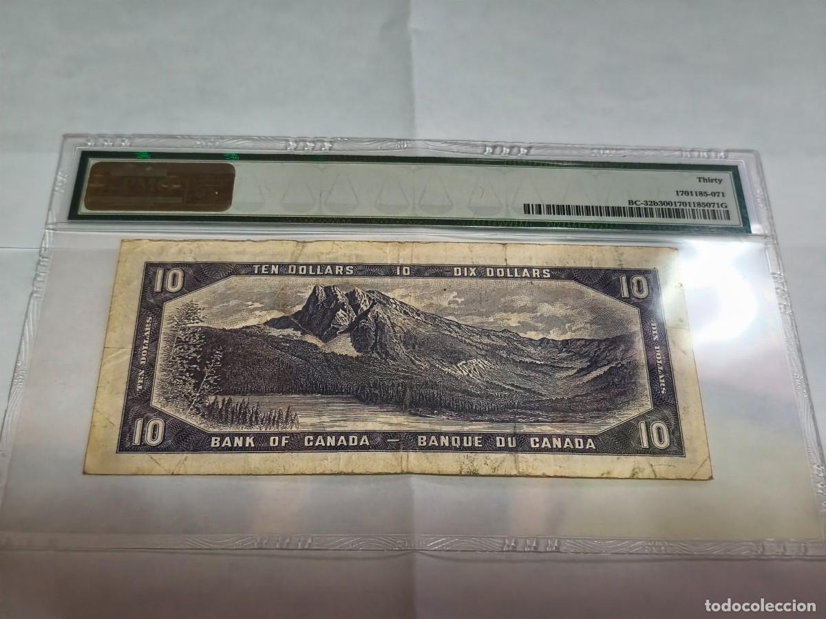 Billetes extranjeros: Canad&aacute; 10dolares 1954 PMG-30 - Foto 2