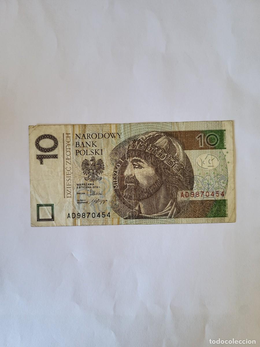 Billetes extranjeros: Billete 10 Zlotys Polonia 2012