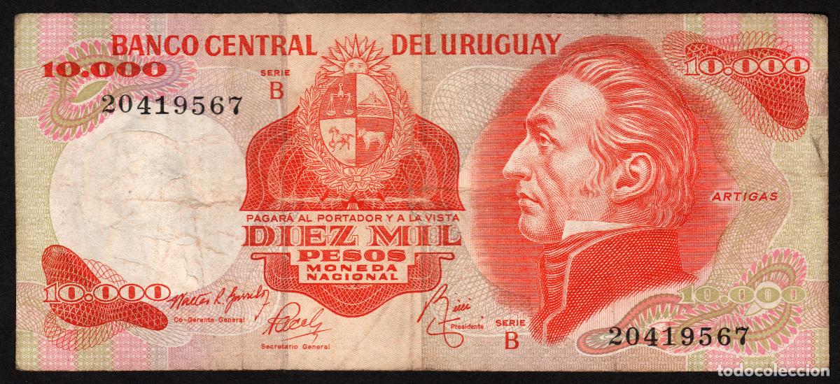 Billetes extranjeros: URUGUAY. 10000 pesos (1974). Serie B. Pick 53 b.