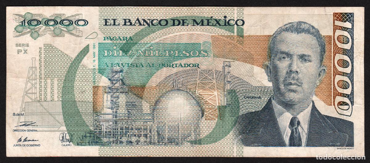Billetes extranjeros: MEXICO. 10000 pesos 16.5. 1991. Pick 90 d. Serie PX.