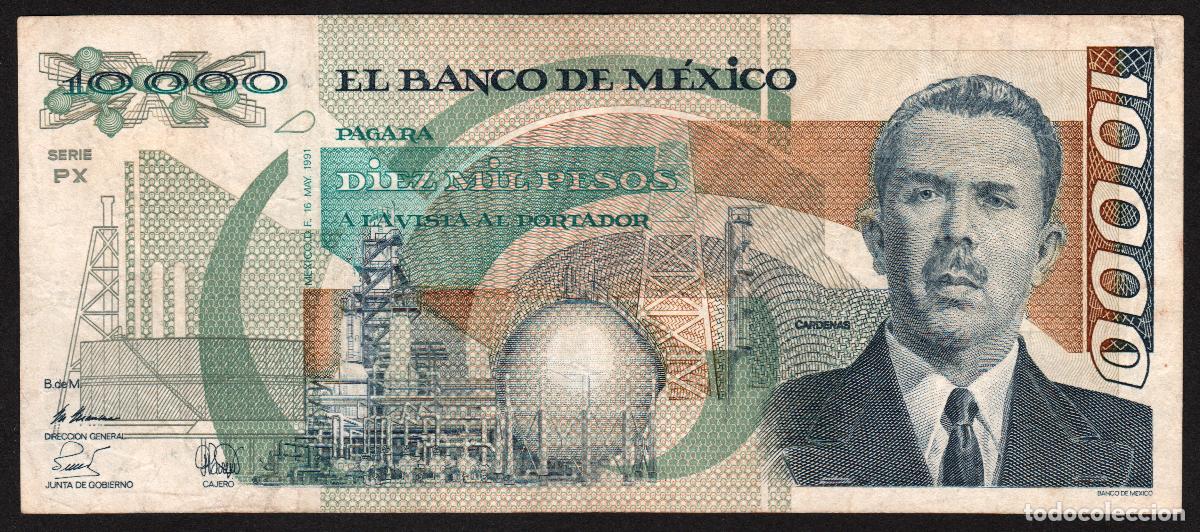 Billetes extranjeros: MEXICO. 10000 pesos 16.5. 1991. Pick 90 d. Serie PX.