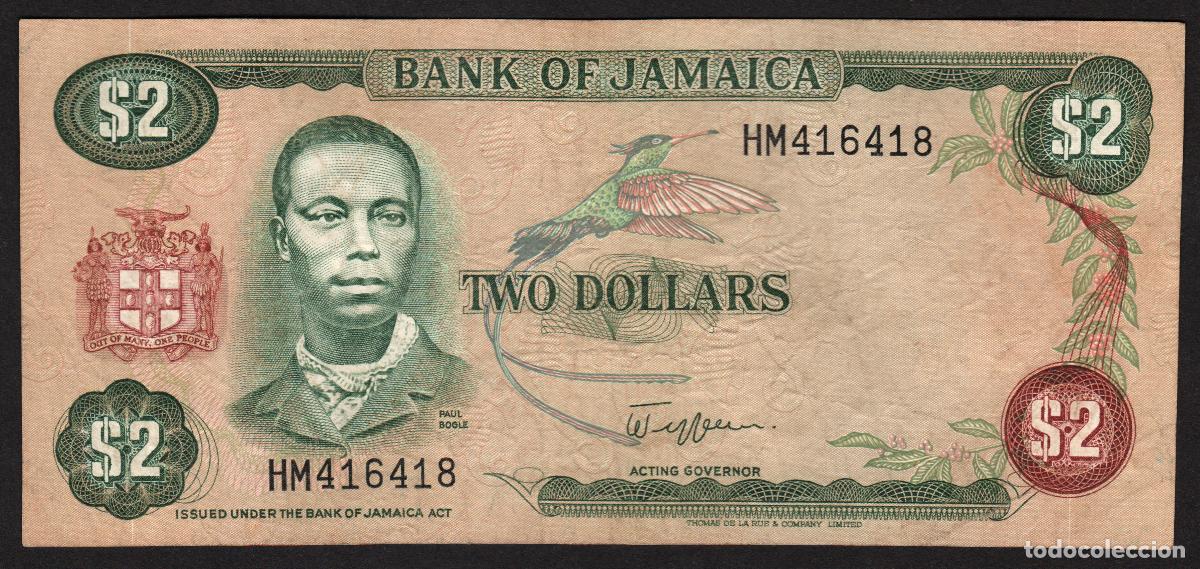 Billetes extranjeros: JAMAICA. 2 $ S/F(1982). Pick 65a. Firma 6.