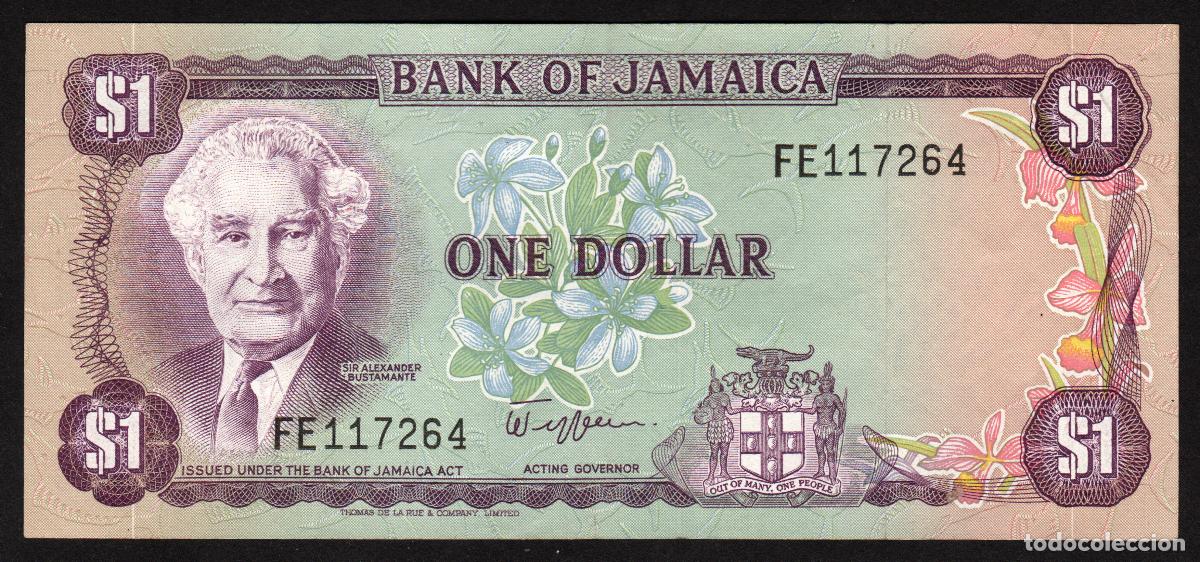 Billetes extranjeros: JAMAICA. 1 $ S/F (1982-86). Pick 64a. Firma 6.
