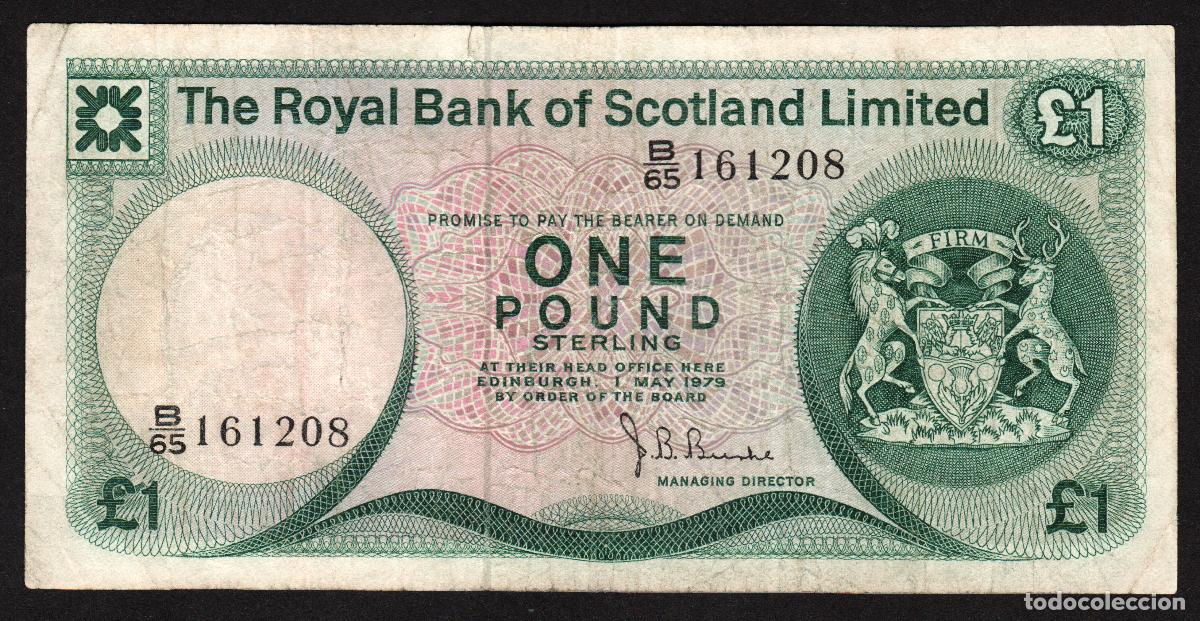 Billetes extranjeros: ESCOCIA (SCOTLAND). RBS LTD. 1 pound 10.1. 1981. Pick 336.