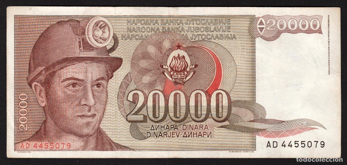 Billetes extranjeros: YUGOSLAVIA. 20000 dinara 1987. Pick 95.