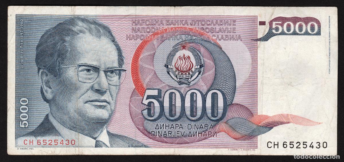 Billetes extranjeros: YUGOSLAVIA. 5000 dinara 1985. Pick 93. - Foto 1