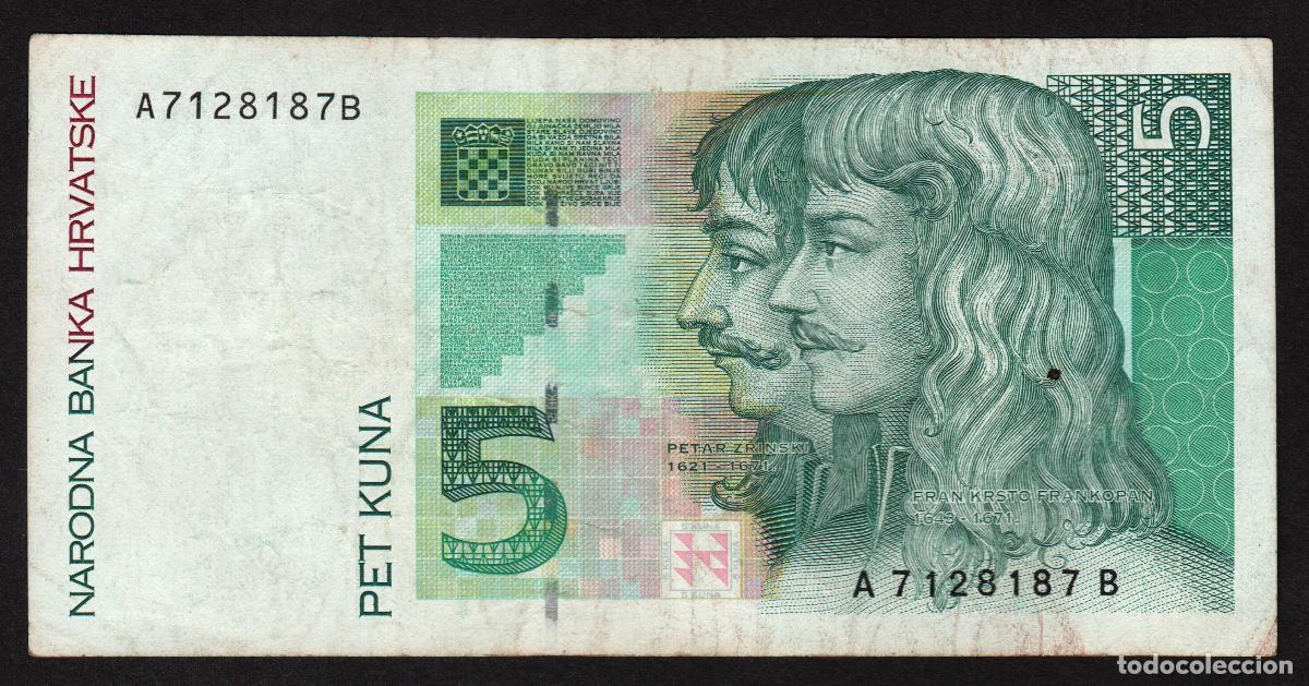 Billetes extranjeros: CROACIA. 5 kuna 1993. A - B.
