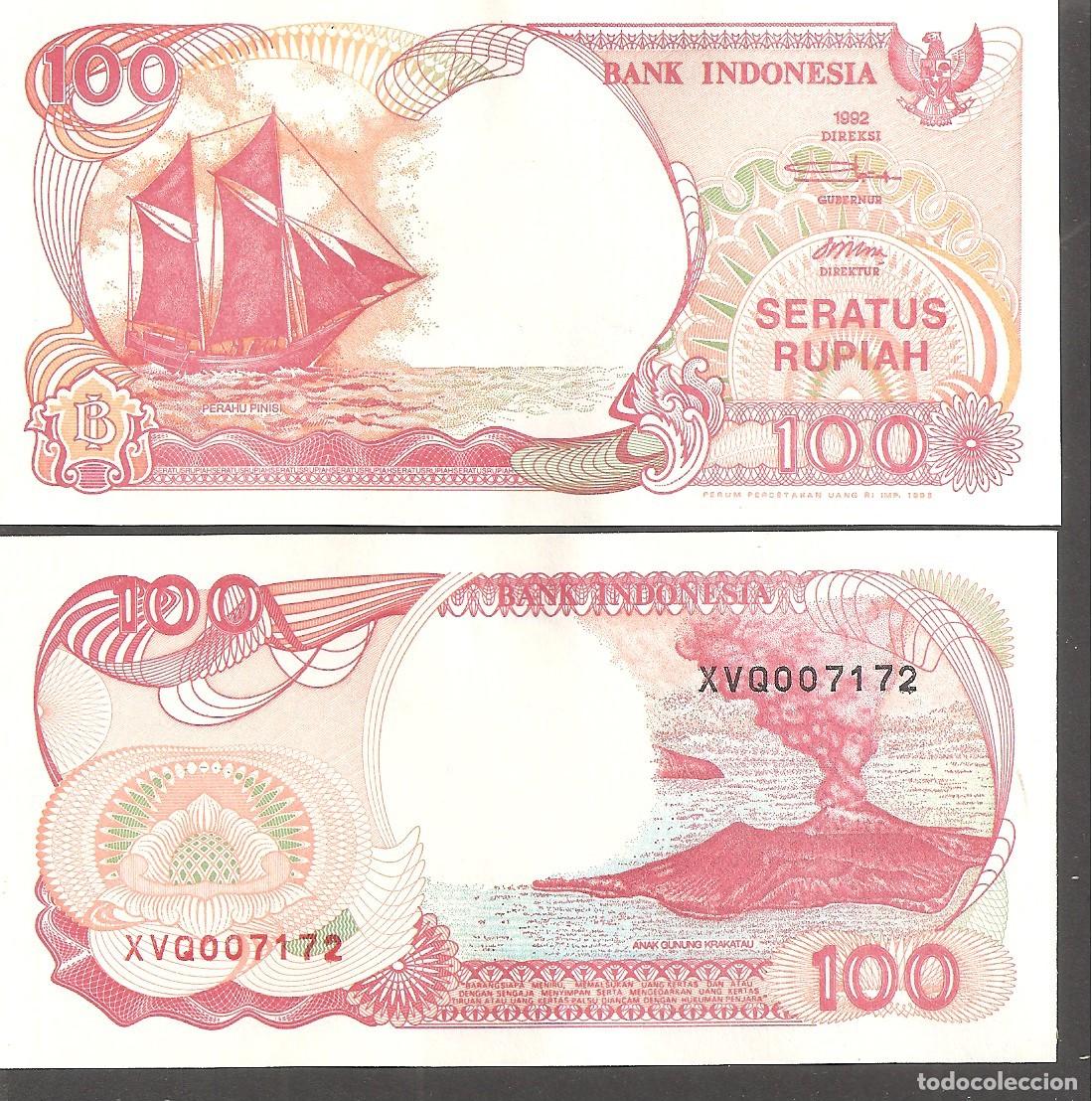 Billetes extranjeros: Billete INDONESIA 100 Rupias 1992 SC