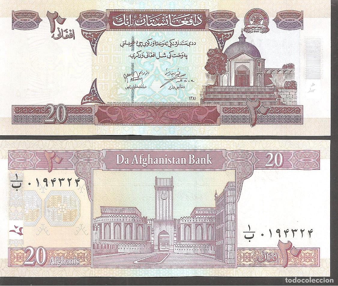 Billetes extranjeros: Billete AFGHANISTAN 20 Afghanis (2002) SC