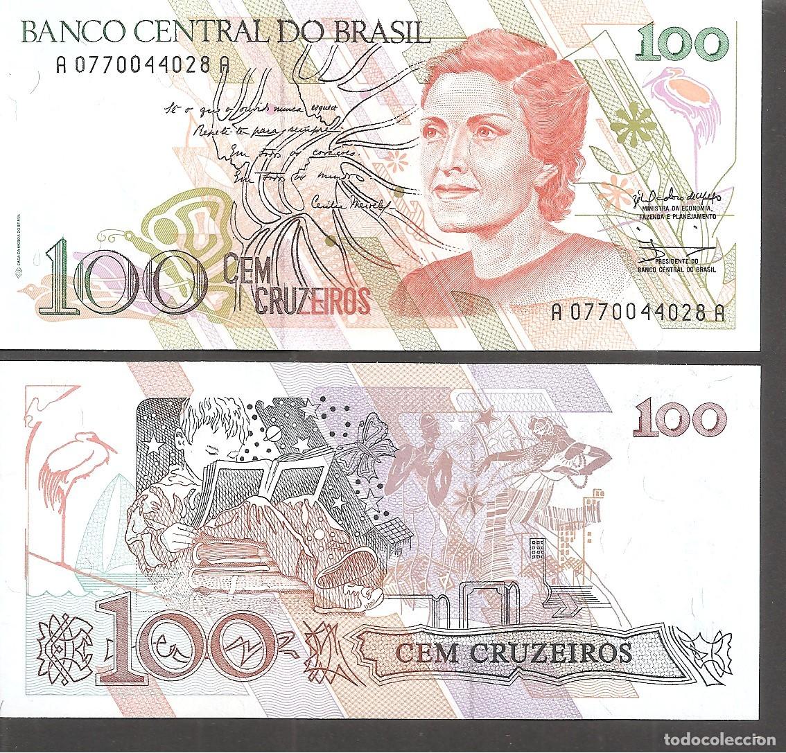 Billetes extranjeros: Billete BRASIL 100 Cruzeiros (1990) SC