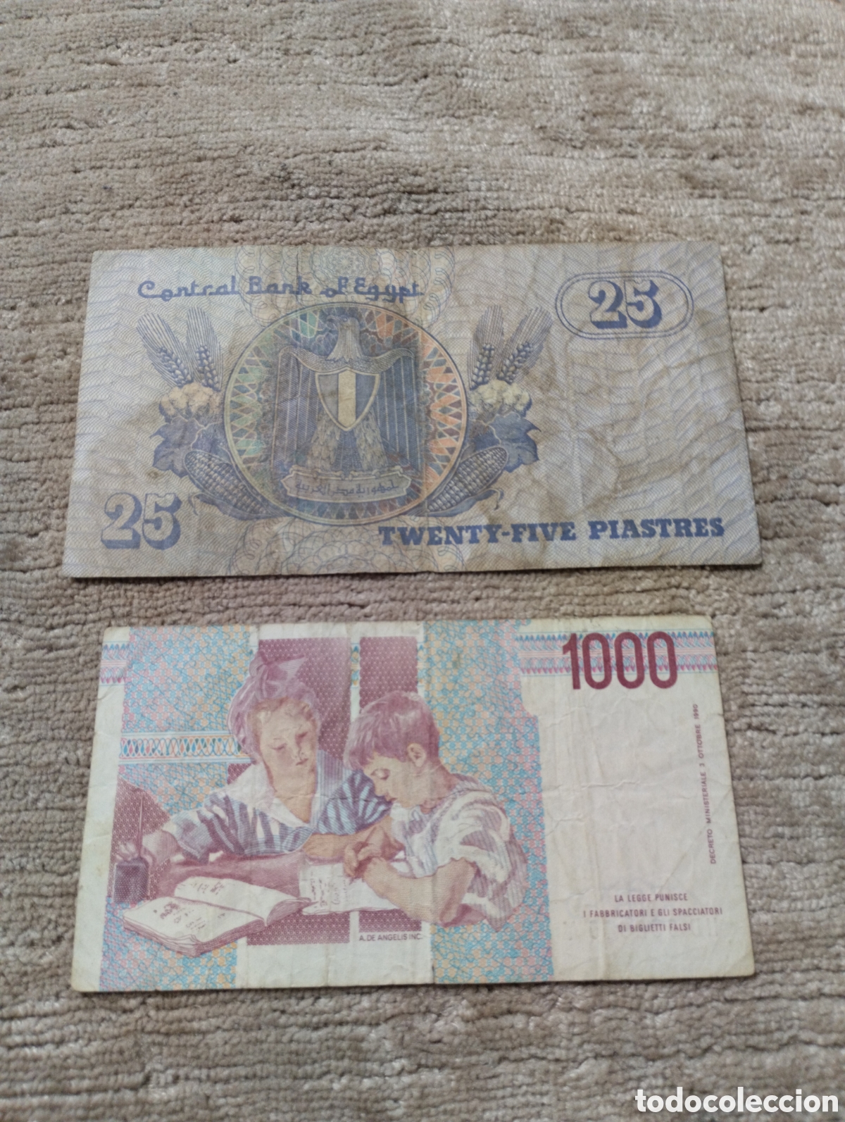 Billetes extranjeros: Lote de 2 billetes circulados - Foto 2