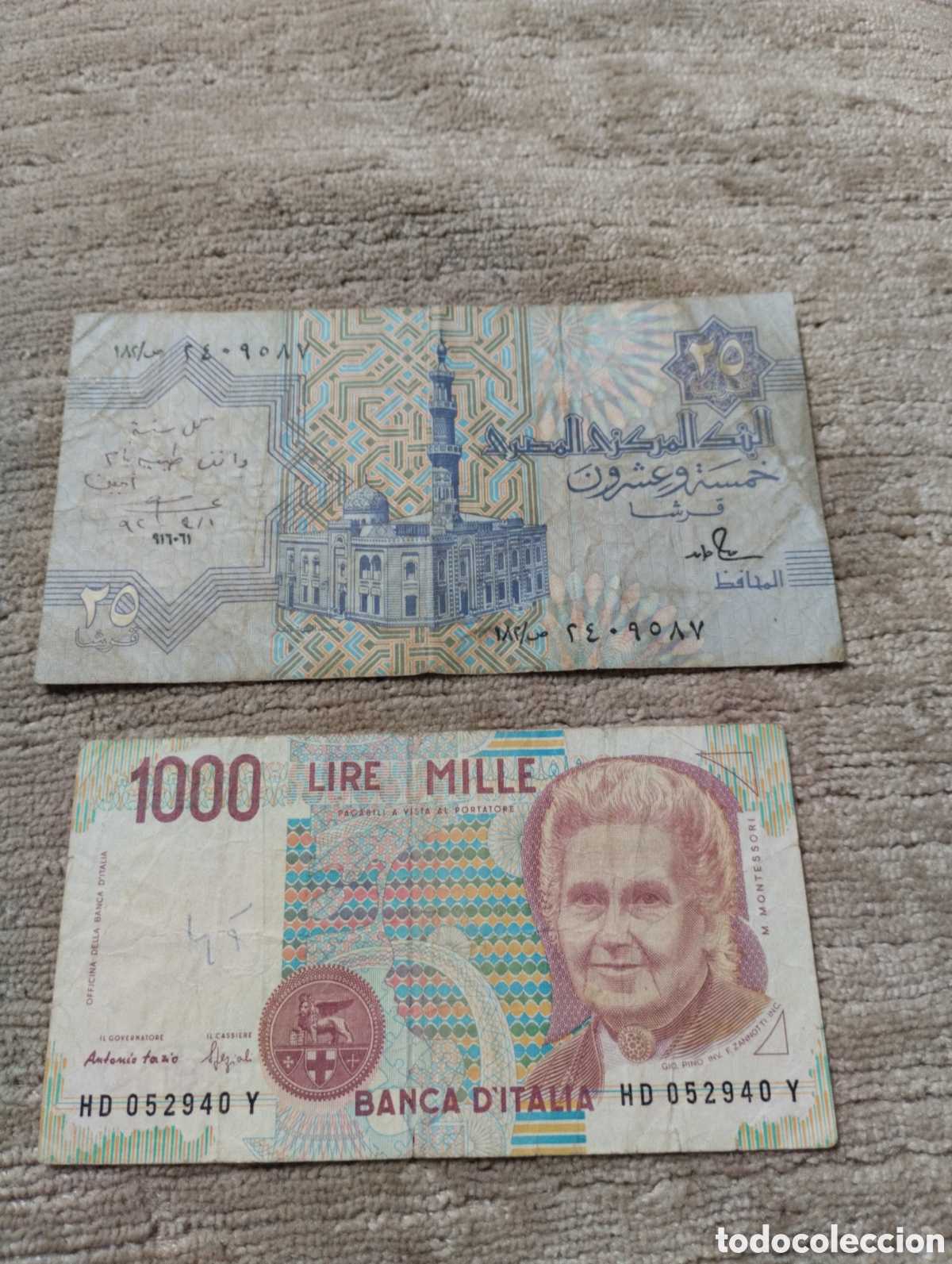 Billetes extranjeros: Lote de 2 billetes circulados - Foto 1