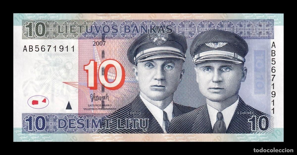 Billetes extranjeros: Lituania 10 Litu 2007 Pick 68 Sc Unc - Foto 1