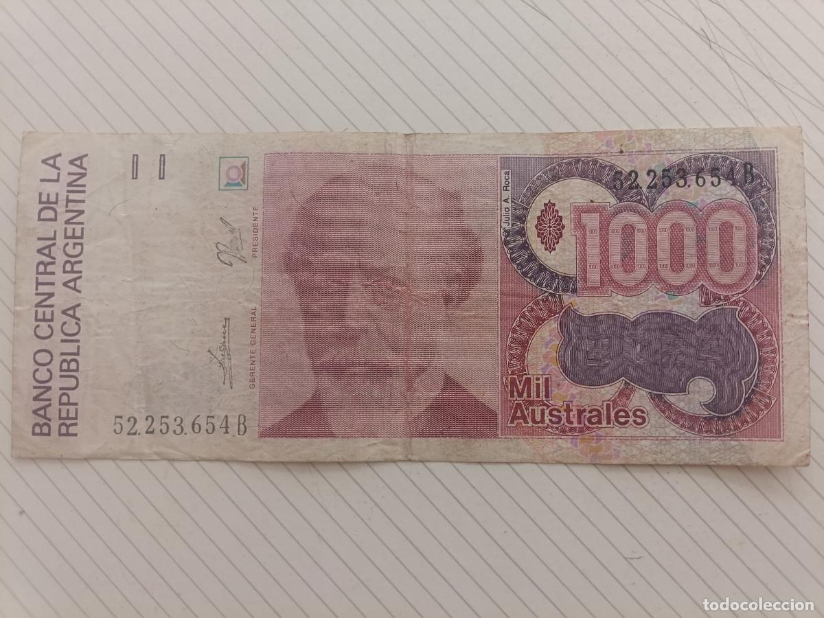 Billetes extranjeros: Billete Argentina 1000 Australes