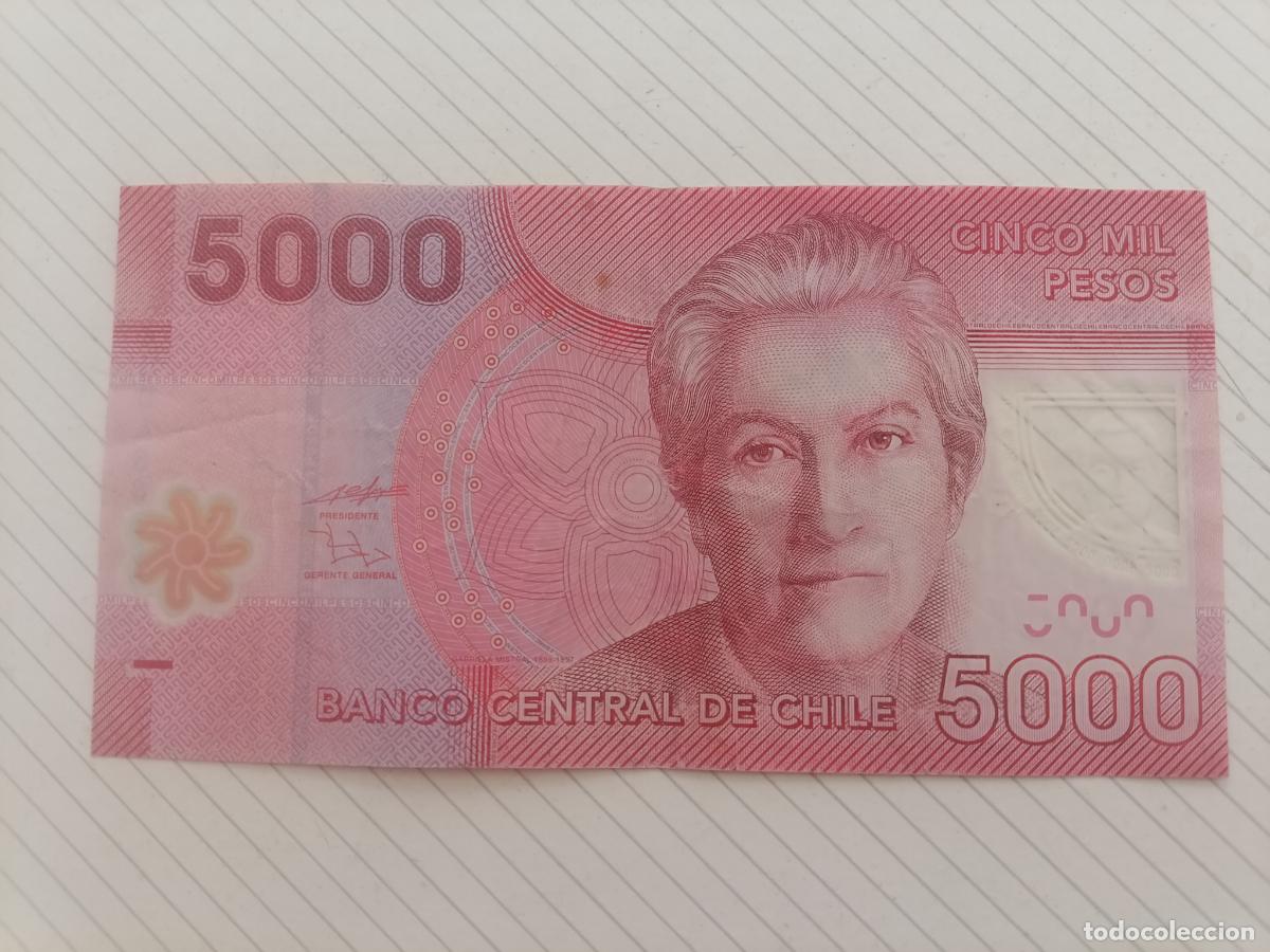 Billetes extranjeros: CHILE 5000 PESOS 2009