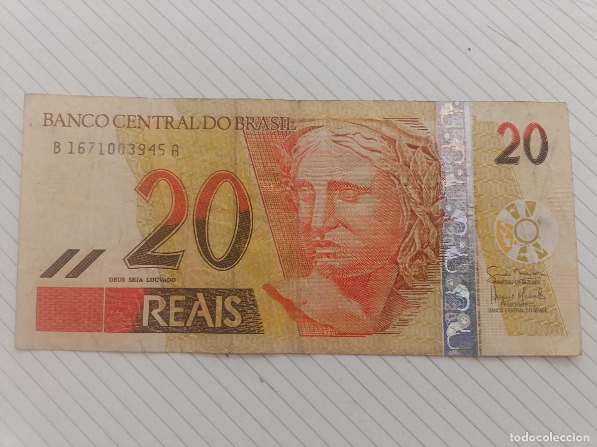 Billetes extranjeros: Brasil, billete de 20 Reais