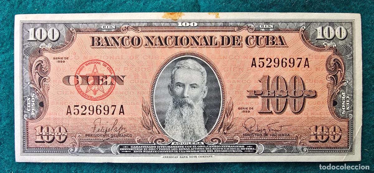 Billetes extranjeros: BILLETE 100 PESOS (1959) CUBA - AGUILERA - BANCO NACIONAL DE CUBA - EBC