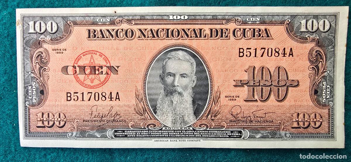 Billetes extranjeros: BILLETE 100 PESOS (1959) CUBA - AGUILERA - BANCO NACIONAL DE CUBA - EBC