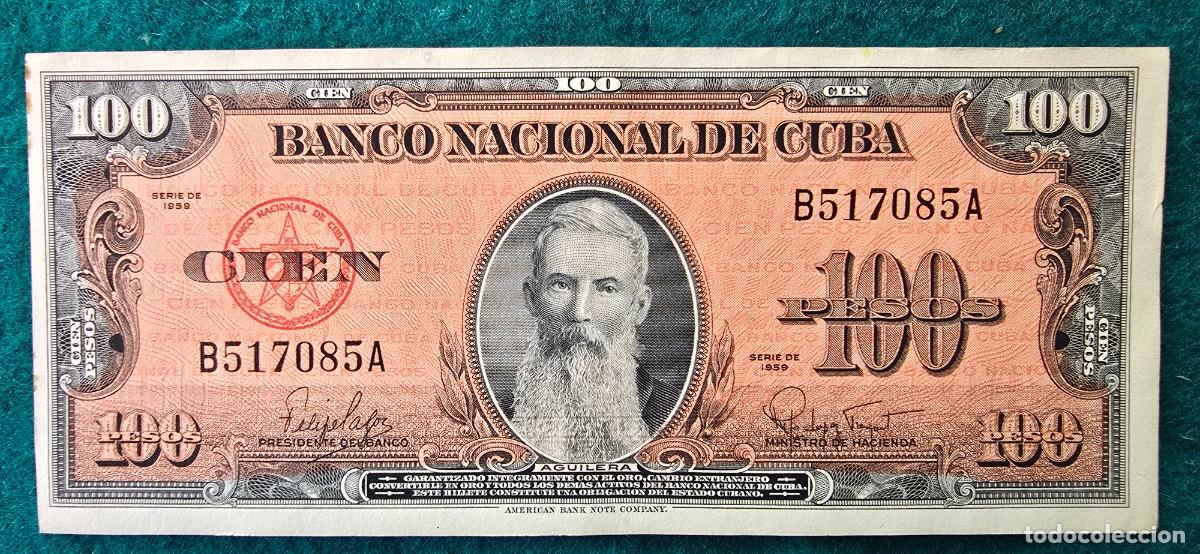 Billetes extranjeros: BILLETE 100 PESOS (1959) CUBA - AGUILERA - BANCO NACIONAL DE CUBA - EBC