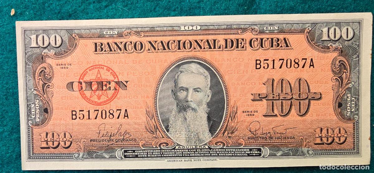 Billetes extranjeros: BILLETE 100 PESOS (1959) CUBA - AGUILERA - BANCO NACIONAL DE CUBA - EBC