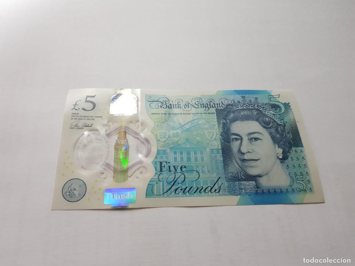 Billetes extranjeros: INGLATERRA- 5 LIBRAS-2015 - Foto 1