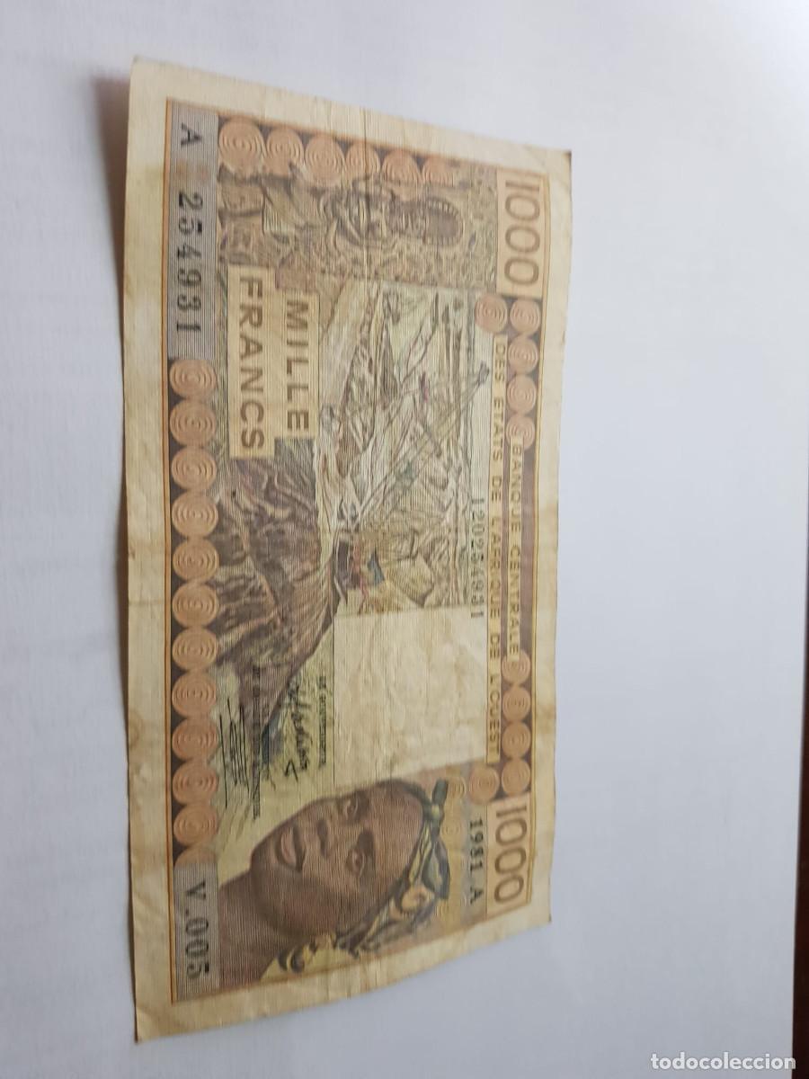Billetes extranjeros: ESTADOS DEL AFRICA DEL OESTE-1000 FRANCOS-1981