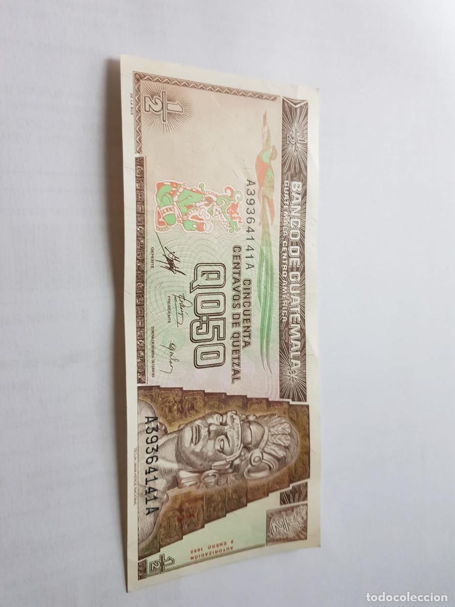 Billetes extranjeros: GUATEMALA-050 CENTAVOS DE QUETZAL-1998