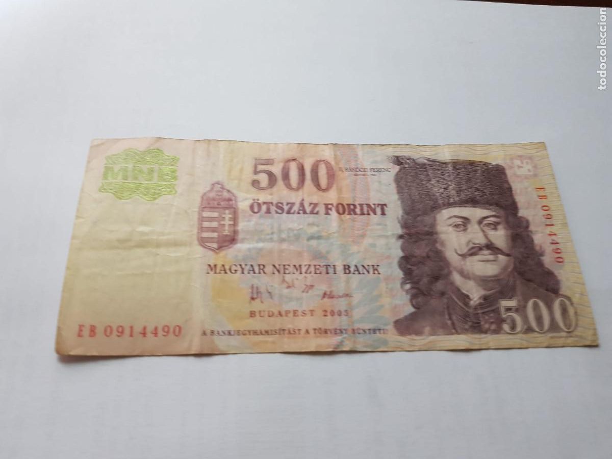 Billetes extranjeros: HUNGRIA-500 FORINT-2005 - Foto 1