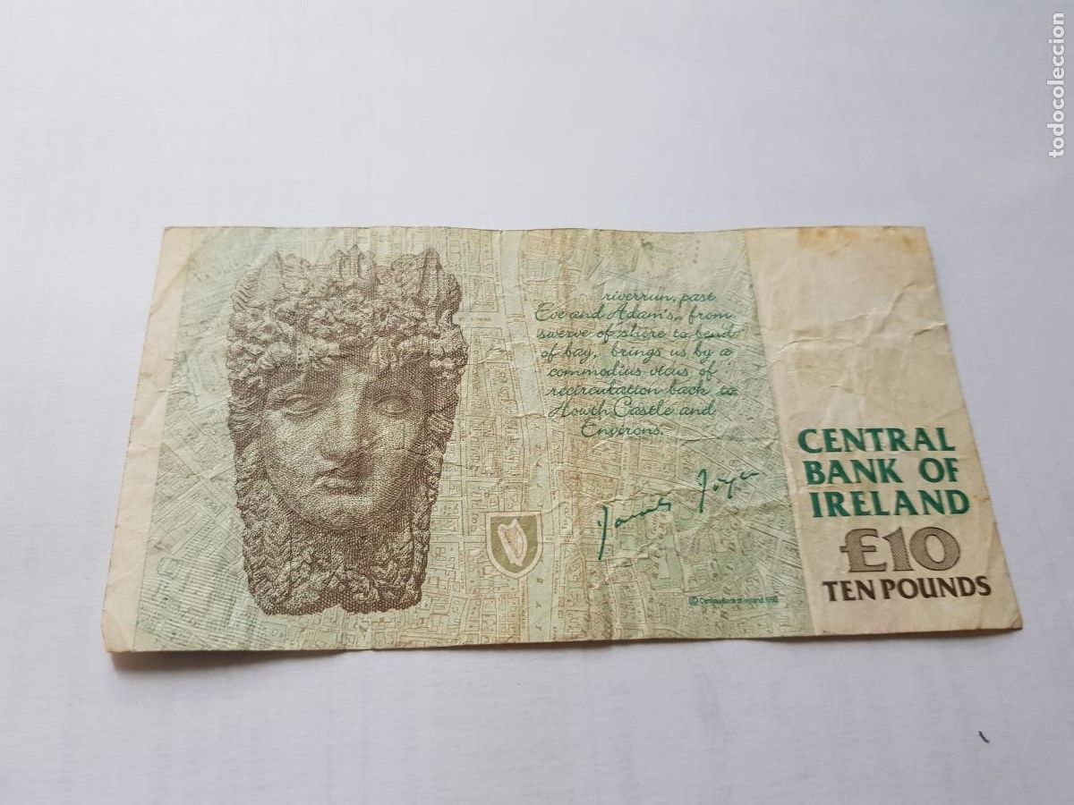 Billetes extranjeros: IRLANDA- 10 LIBRAS-1999 - Foto 2