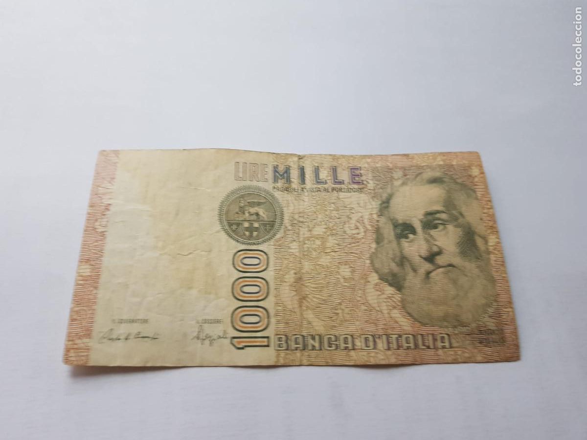 Billetes extranjeros: ITALIA-1000 LIRAS-1982