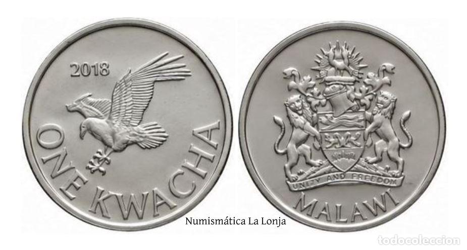 Billetes extranjeros: Malawi 1 Kwacha &Aacute;guila pescadora 2018 Km 212 Sc Unc