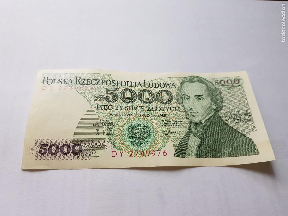 Billets internationaux: POLONIA-5000 ZLOTYCH-1988