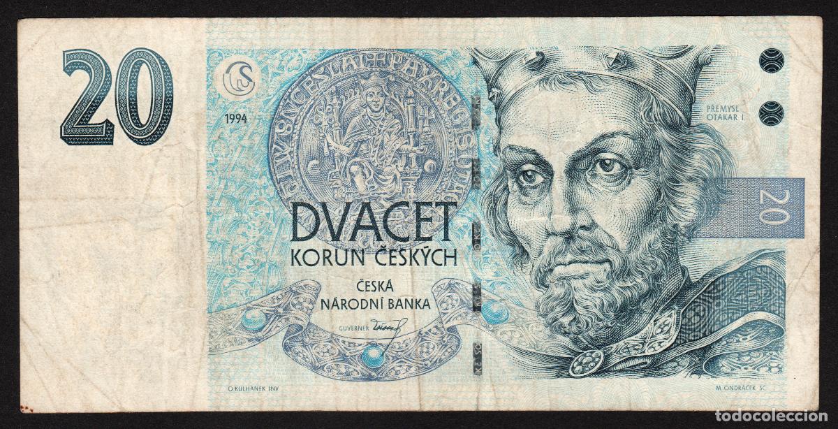 Billetes extranjeros: CHECA Republica. 20 korun 1994(1995). Pick 10a. Serie A.