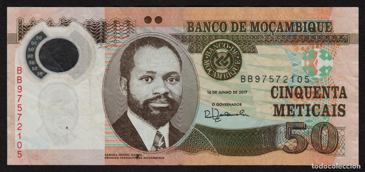 Billetes extranjeros: MOZAMBIQUE. 50 meticais 16.06.2017. POLIMERO. FAUNA. ANTILOPE.