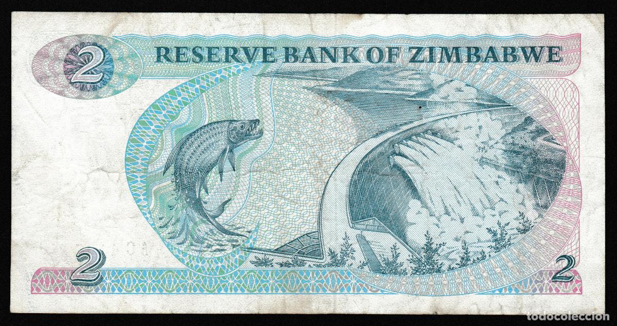 Billetes extranjeros: ZIMBABWE. 2 $ 1994. Firma 3. - Foto 2