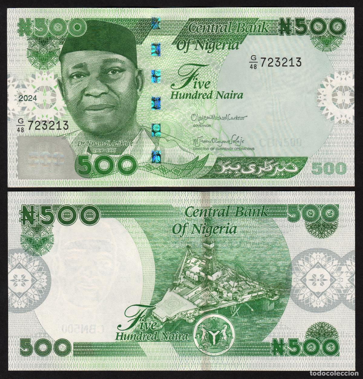 Billetes extranjeros: NIGERIA. 500 naira 2024.