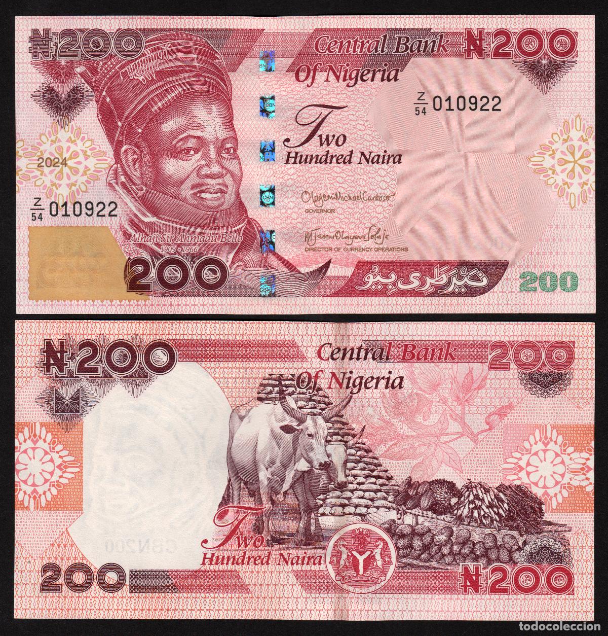 Billetes extranjeros: NIGERIA. 200 naira 2024.
