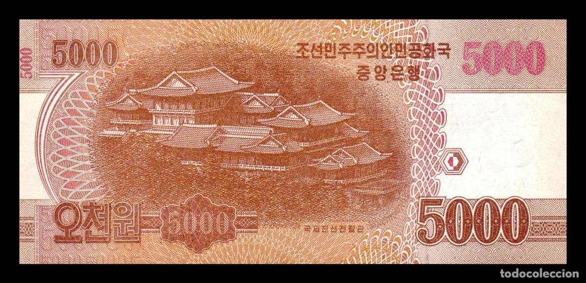 Billetes extranjeros: Corea del Norte 5000 Won 2013 Pick 67s Specimen ​​​​​​​Sc Unc - Foto 2