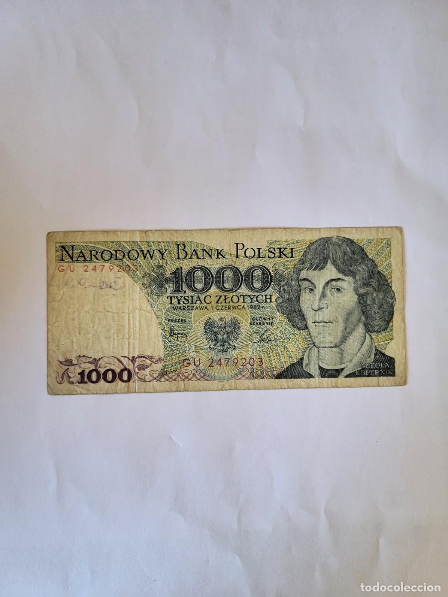 Billetes extranjeros: Billete 1000 Zlotys Polonia 1982