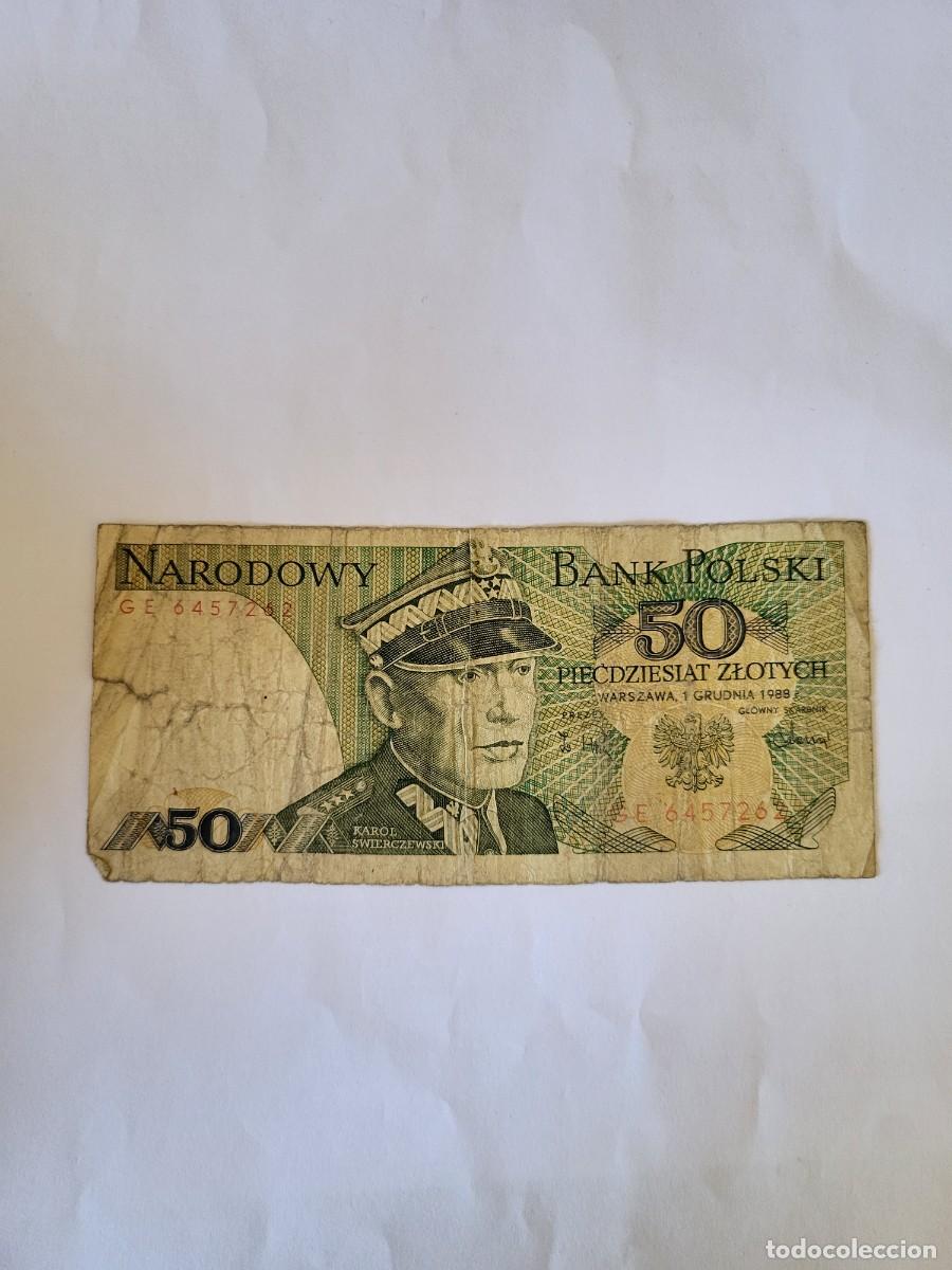 Billetes extranjeros: Billete 50 Zlotys Polonia 1986