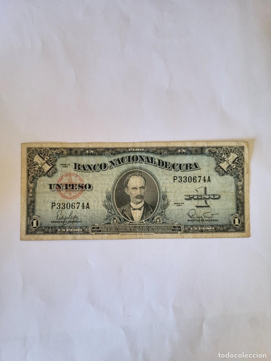 Billetes extranjeros: Billete 1 Peso Cuba 1960 - Foto 1