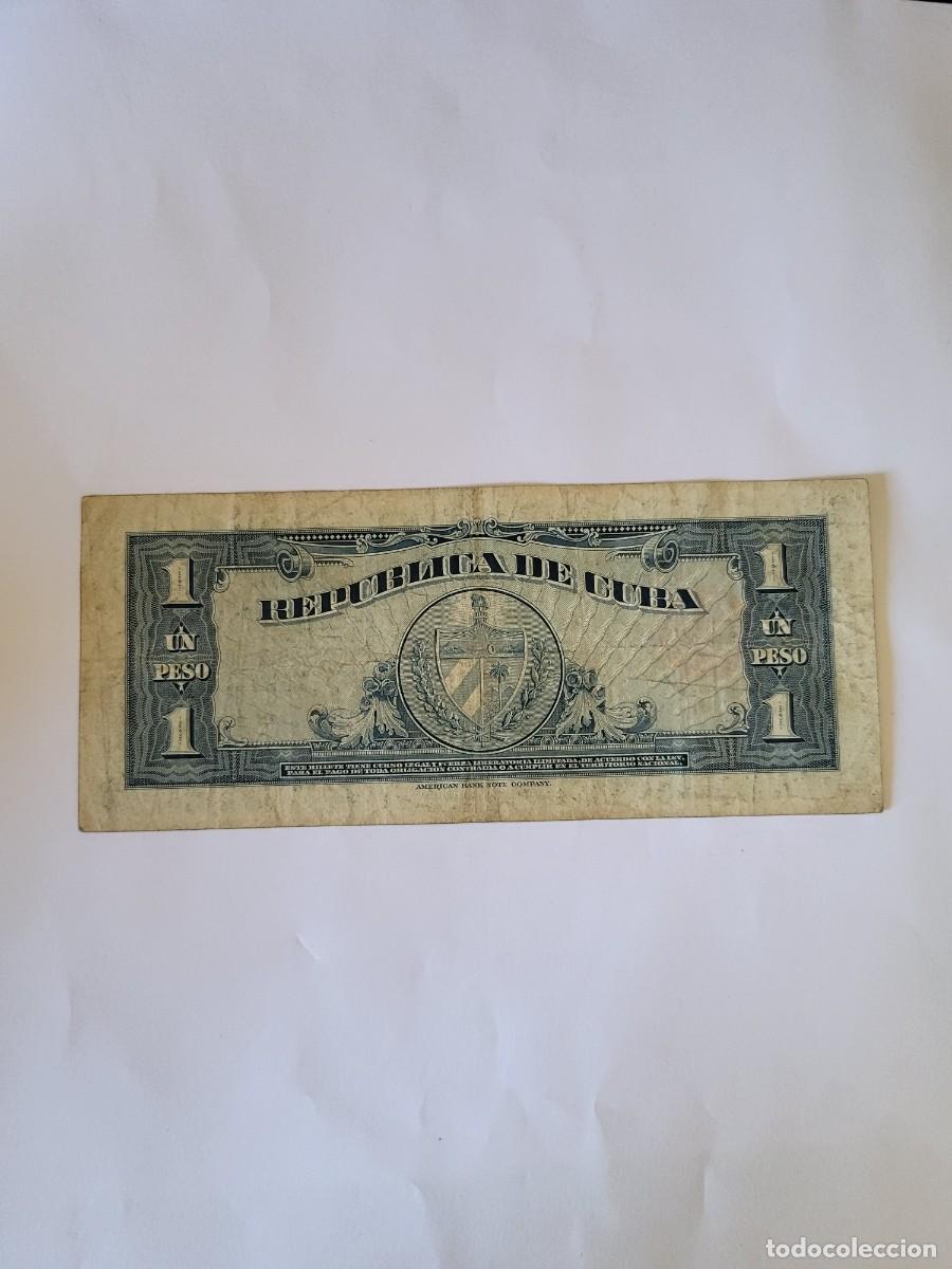 Billetes extranjeros: Billete 1 Peso Cuba 1960 - Foto 2