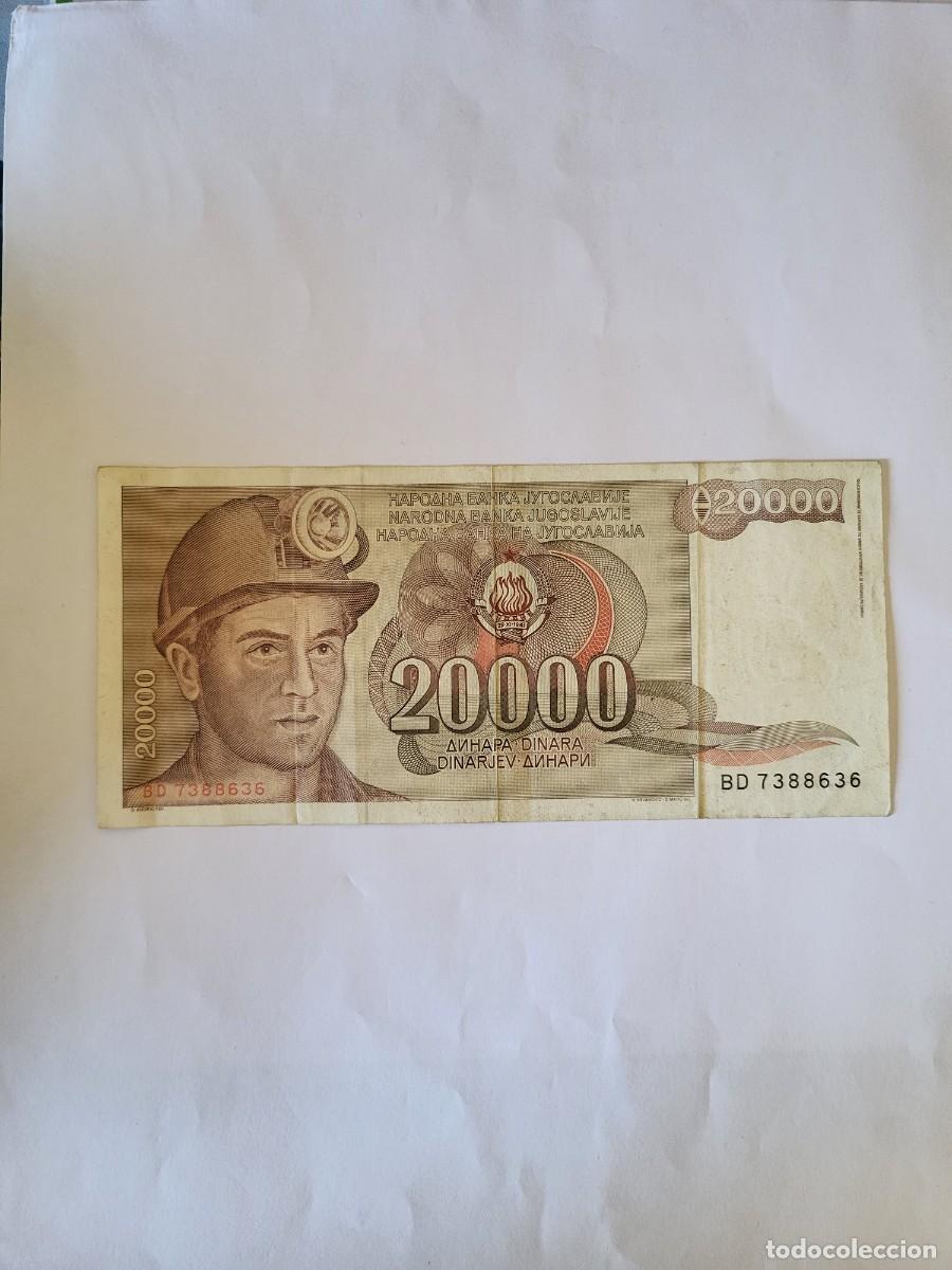 Billetes extranjeros: Billete 20000 Dinar Yugoslavia 1987